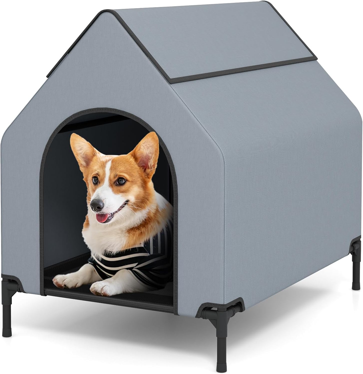 Giantex Elevated Dog Bed with Weatherproof Canopy
