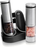 Electric Salt and Pepper Grinder Set Rechargeable - Easy One-Hand