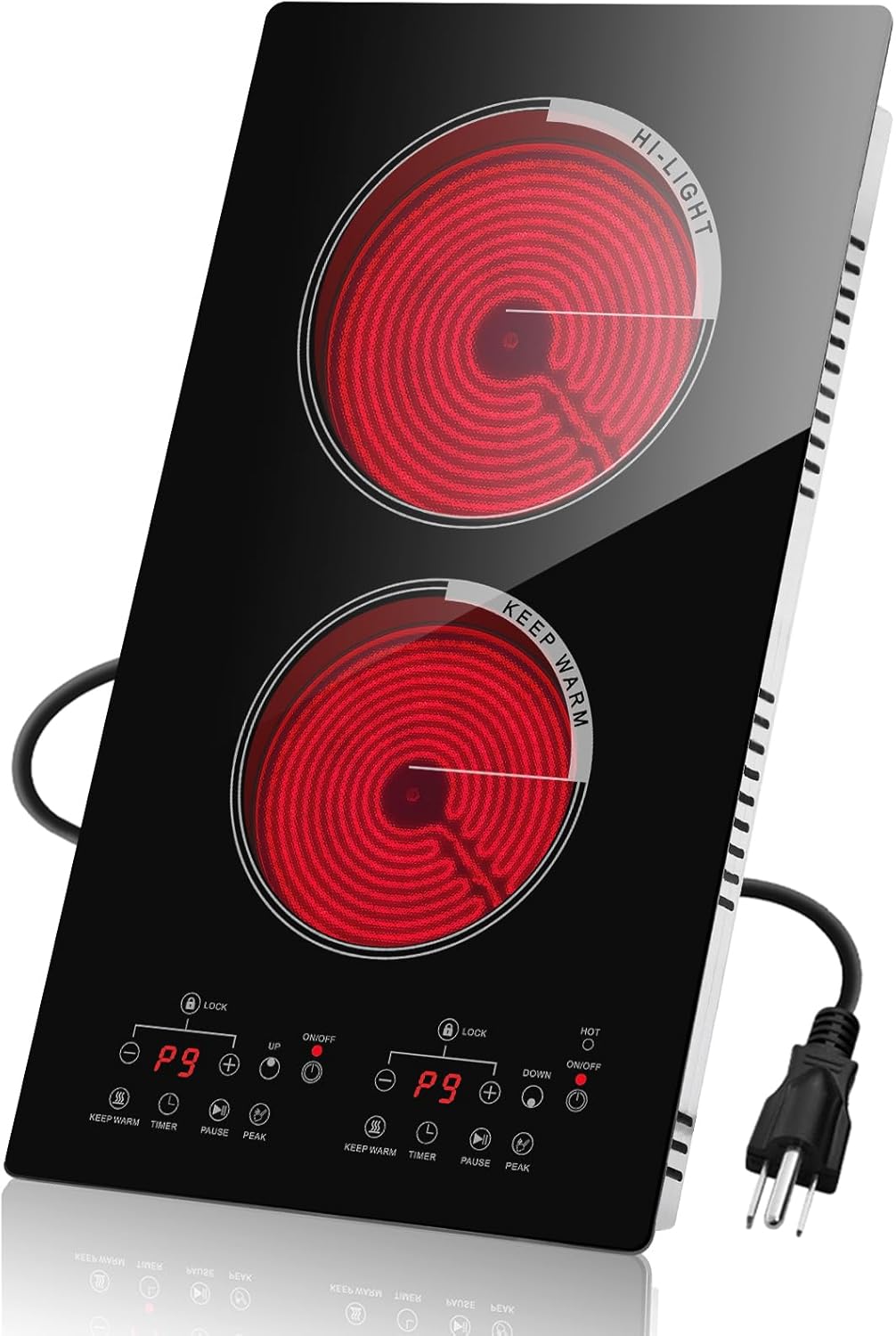 12 inch Electric Stove with Dual Burners for Efficient Cooking