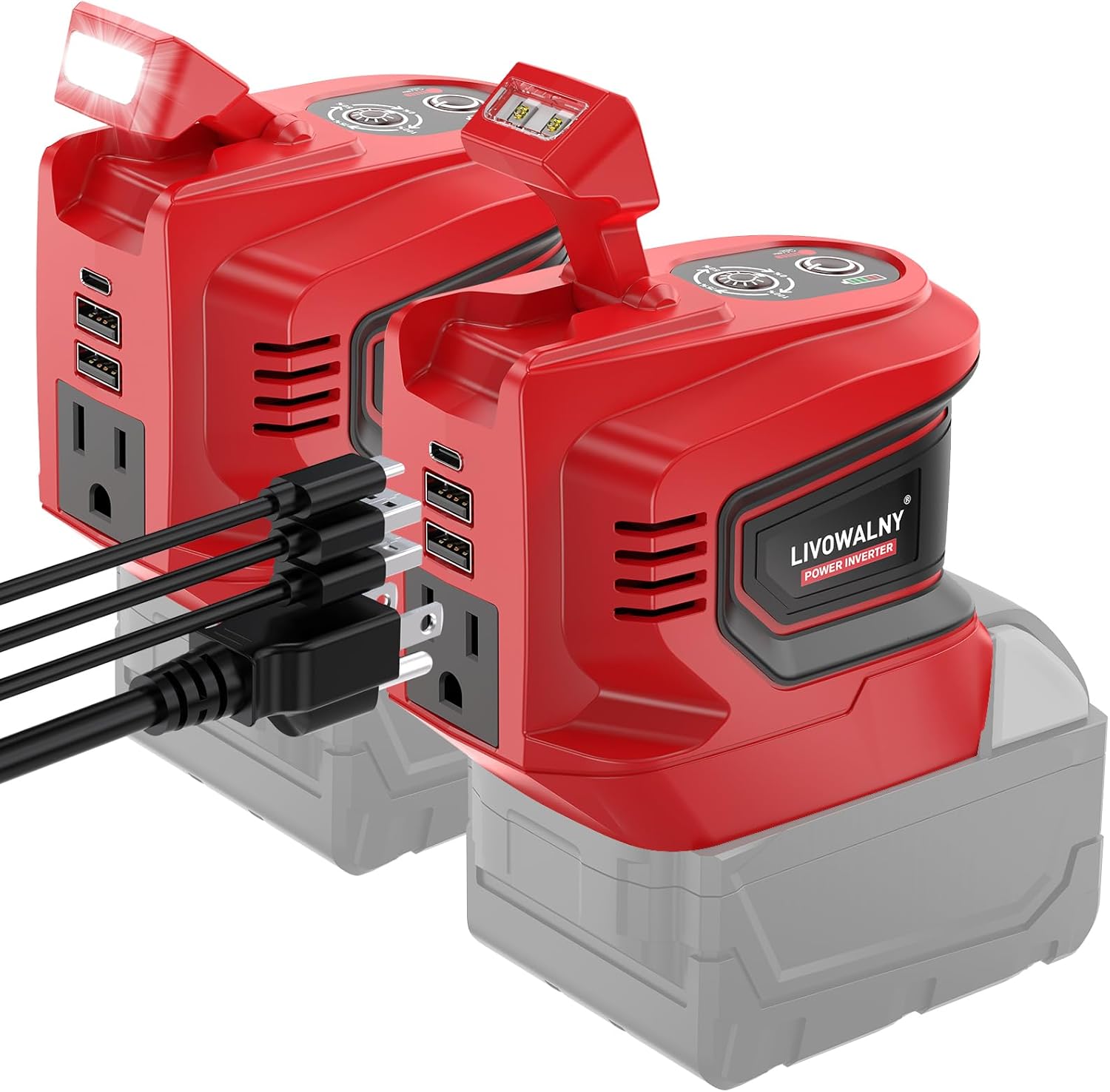 Power Inverter for Milwaukee 18V Batteries - 200W Portable Adapter
