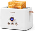 2 Slice Toaster Retro Bread Toaster with LED Display - Compact