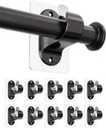 No Drill Curtain Rod Brackets 10 Pack - Renter Friendly, Heavy Duty