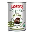 Lindsay Organic Medium Black Ripe Olives, 6 Oz (Pack of 12) - Organic