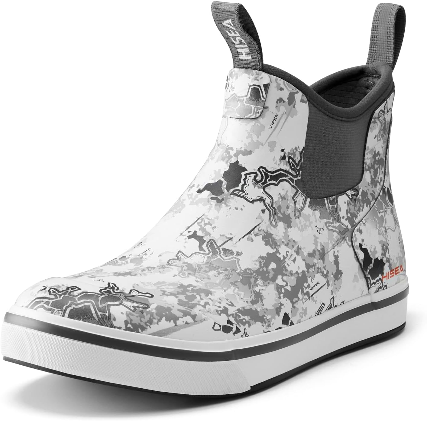 HISEA Men's Deck Rain Boots for Fishing and Outdoor Activities