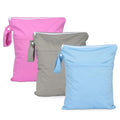 3 Pack Wet Dry Bags for Baby Cloth Diapers - Travel and Swim Organizer