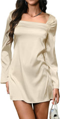 Elegant Satin Mini Dress for Wedding Glam