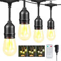 Outdoor LED Dimmable String Lights for Patio - 3-Color Remote