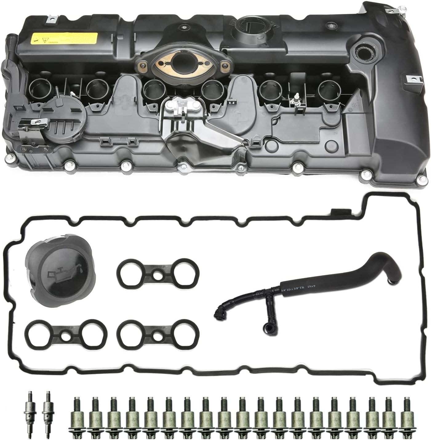 MITZONE N52 Engine Valve Cover Kit for BMW E82 E9X E60 E70 E83 E85 E89
