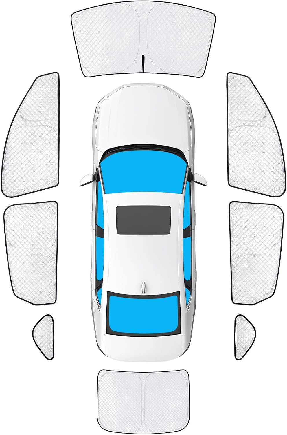 KMF 8pcs Thicken Full Window Sun Shades for Honda Accord 2023