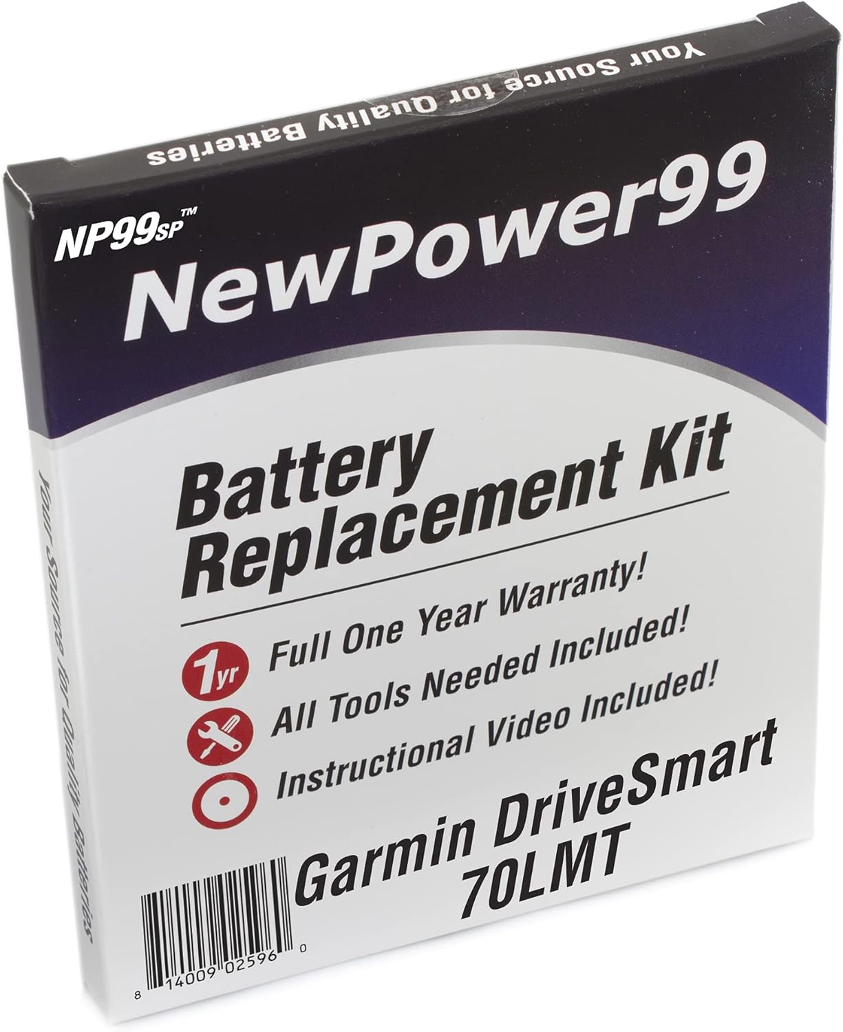 Battery Replacement Kit for Garmin DriveSmart 70LMT - High Capacity