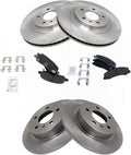 TRQ Brake Pad & Rotor Kit Semi-Metallic Front & Rear - Direct Fit