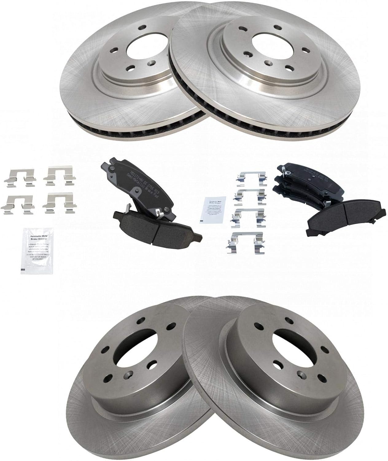 TRQ Brake Pad & Rotor Kit for 2006-2011 Buick Lucerne DTS
