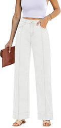 Wide Leg Jeans for Women High Waist Stretchy Straight Leg - Trendy