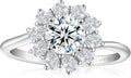 Elspeth 925 Sterling Silver Engagement Ring - Sparkling (Style 7JPQ)