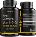 Zinc Quercetin 500mg with Vitamin C D3 Bromelain - Immune Support