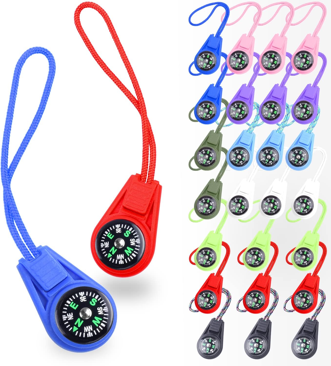 25 Pack Mini Compasses for Kids - Boy Scout Party Favors