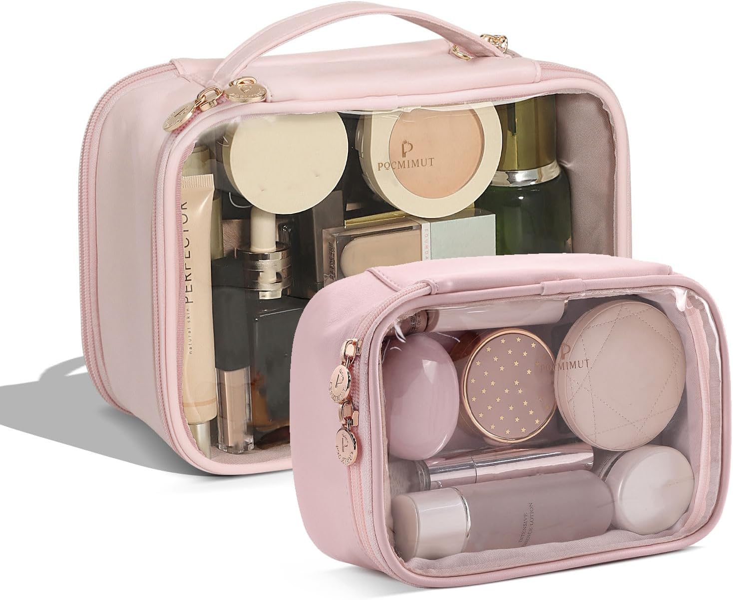 Pocmimut Clear Makeup Bags for Travel and Daily Use Essentials