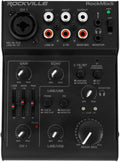 RockMix 5 Channel Pro Mixer w/USB and Bluetooth - Portable Audio Mixer
