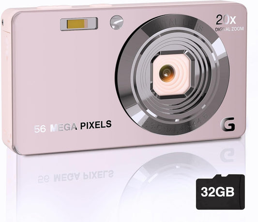 Digital Camera with 56MP Autofocus and 20X Zoom for All