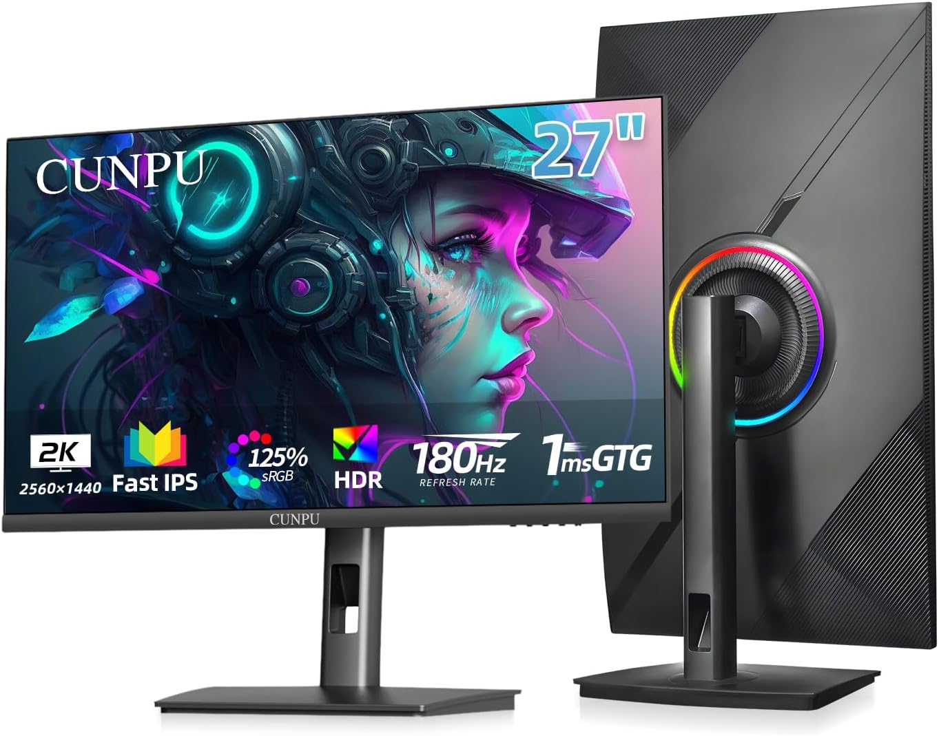 Immerse in Stunning Gaming: CUNPU 27 QHD 180Hz Monitor