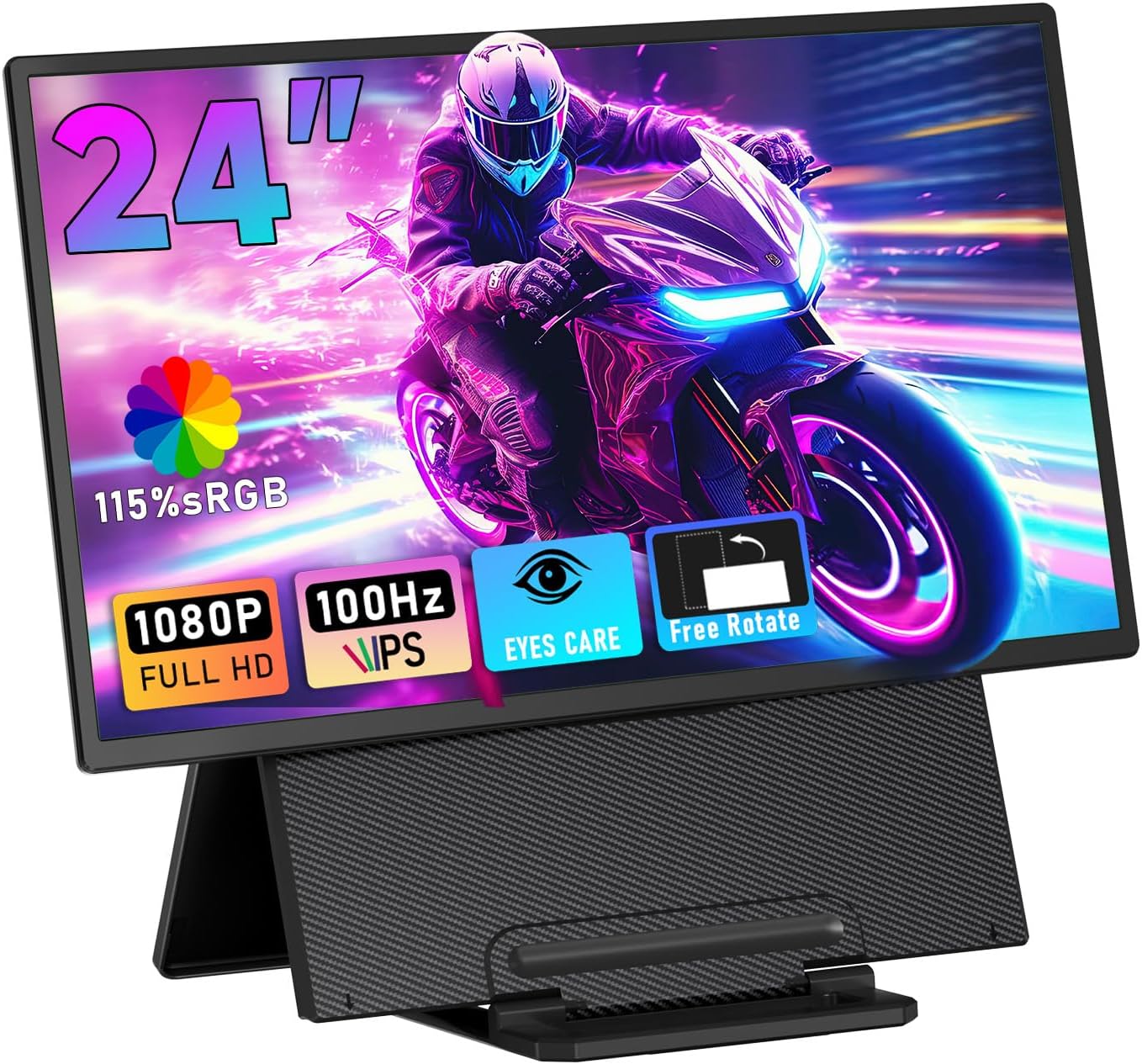 Portable Monitor 23.8in 100Hz for Work Gaming and More