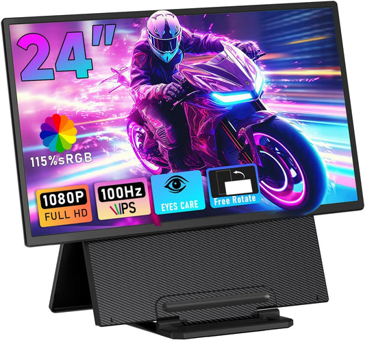 Portable Monitor 23.8in 100Hz for Work Gaming and More