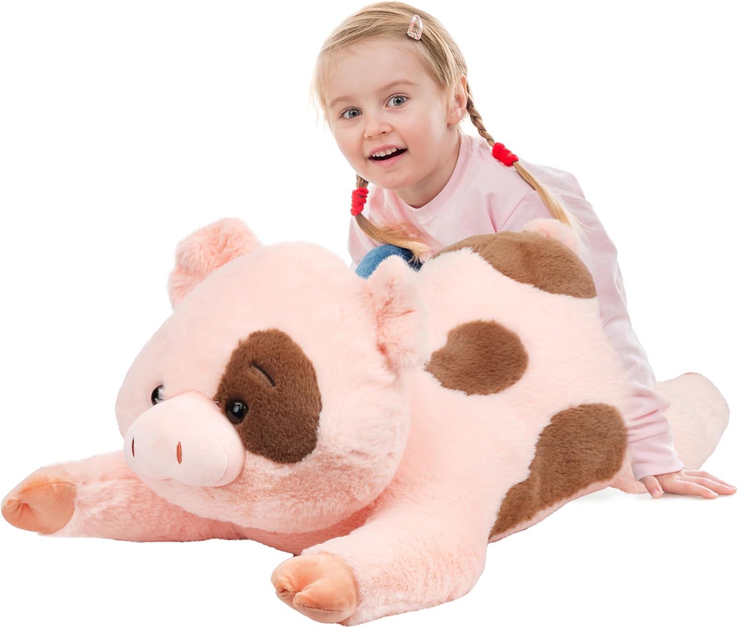 Giant 31.5 Inch Pig Stuffed Animal for Kids Birthday Gifts