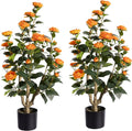 Artificial Camellia Tree 3FT 2Pack - Lifelike Faux Potted Camellia