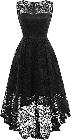 MUADRESS Women's Elegant Floral Lace Hi-Lo Cocktail Dress Review