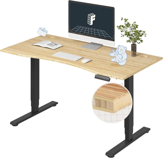 FLEXISPOT E6 Essential Bamboo Electric Height Adjustable Desk
