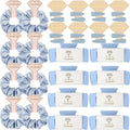 Bridesmaid Scrunchies Proposal Gifts Dusty Blue Set of 8 - Bridal