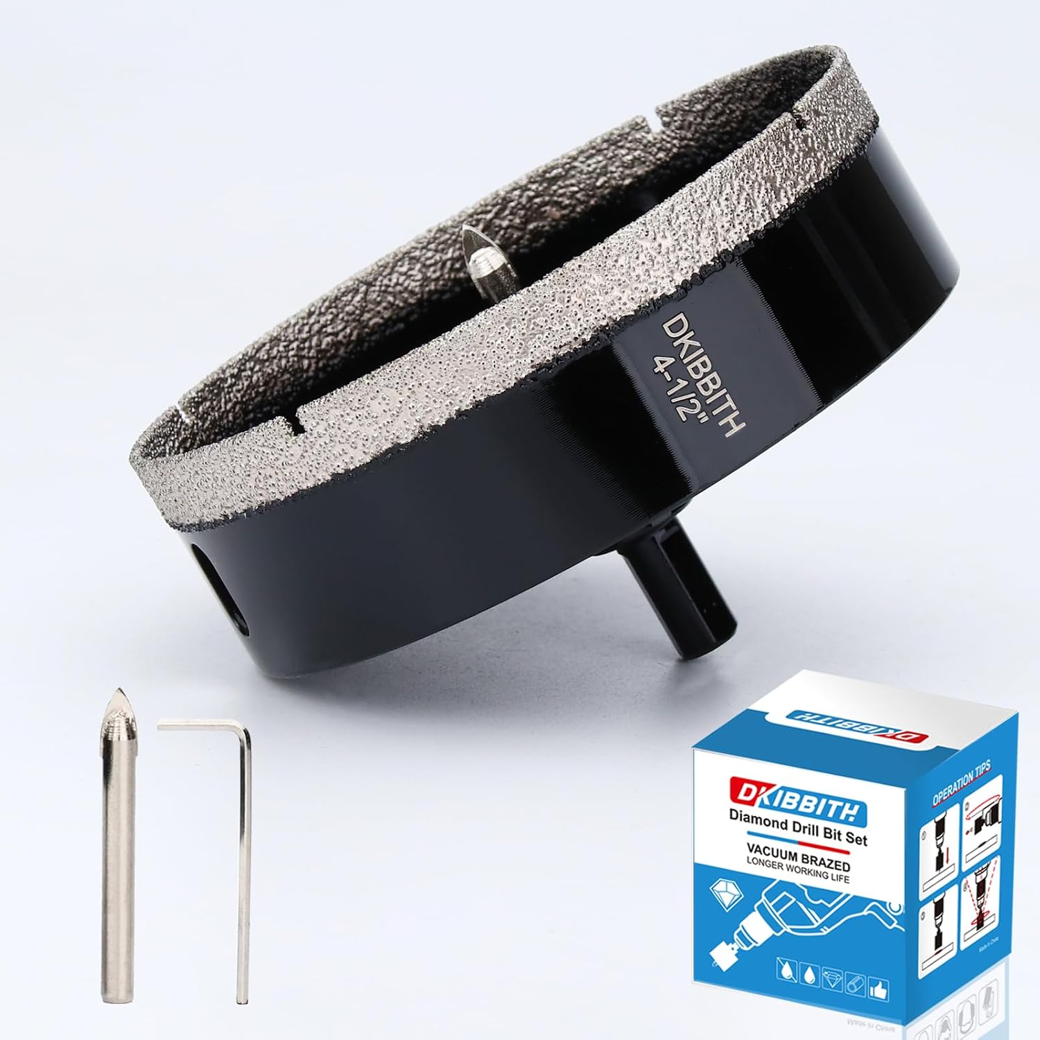 4-1/2 in Diamond Hole-Saw Bits by DKIBBITH for Precision Drilling
