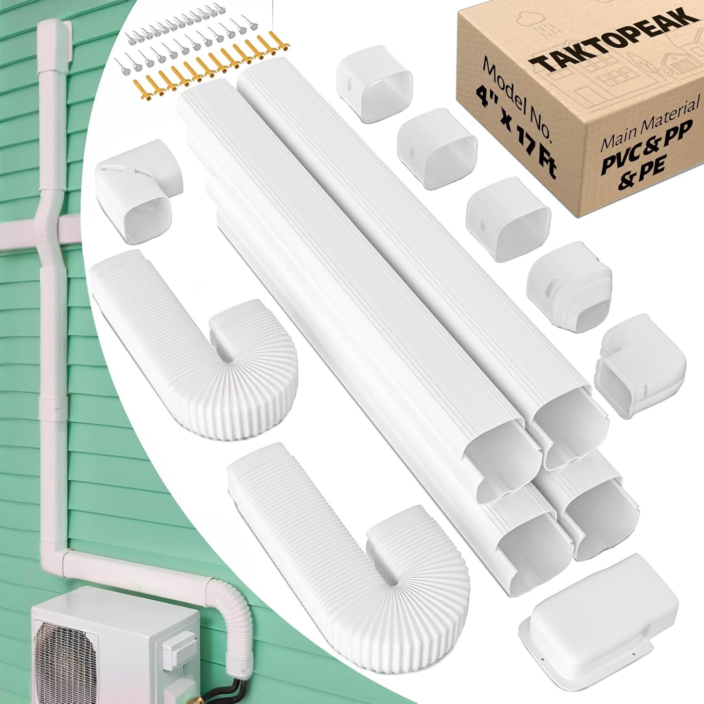 Hide AC Line Set with TAKTOPEAK Cover Kit