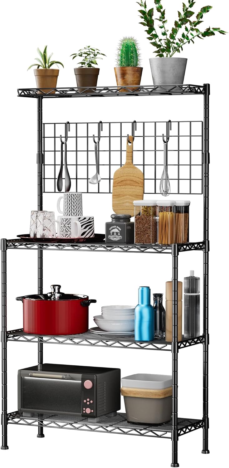 Soywey 4 Tier Baker's Rack - Space Saving Kitchen Organizer
