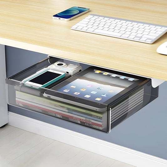 Under Desk Storage Tray Organizer | Hide Clutter Safely