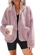 Nirovien Womens Fuzzy Fleece Jacket Button Down Sherpa Coat - Warm gym