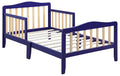 Olive and Opie Twain Toddler Bed in Blue and Natural - Two-Tone