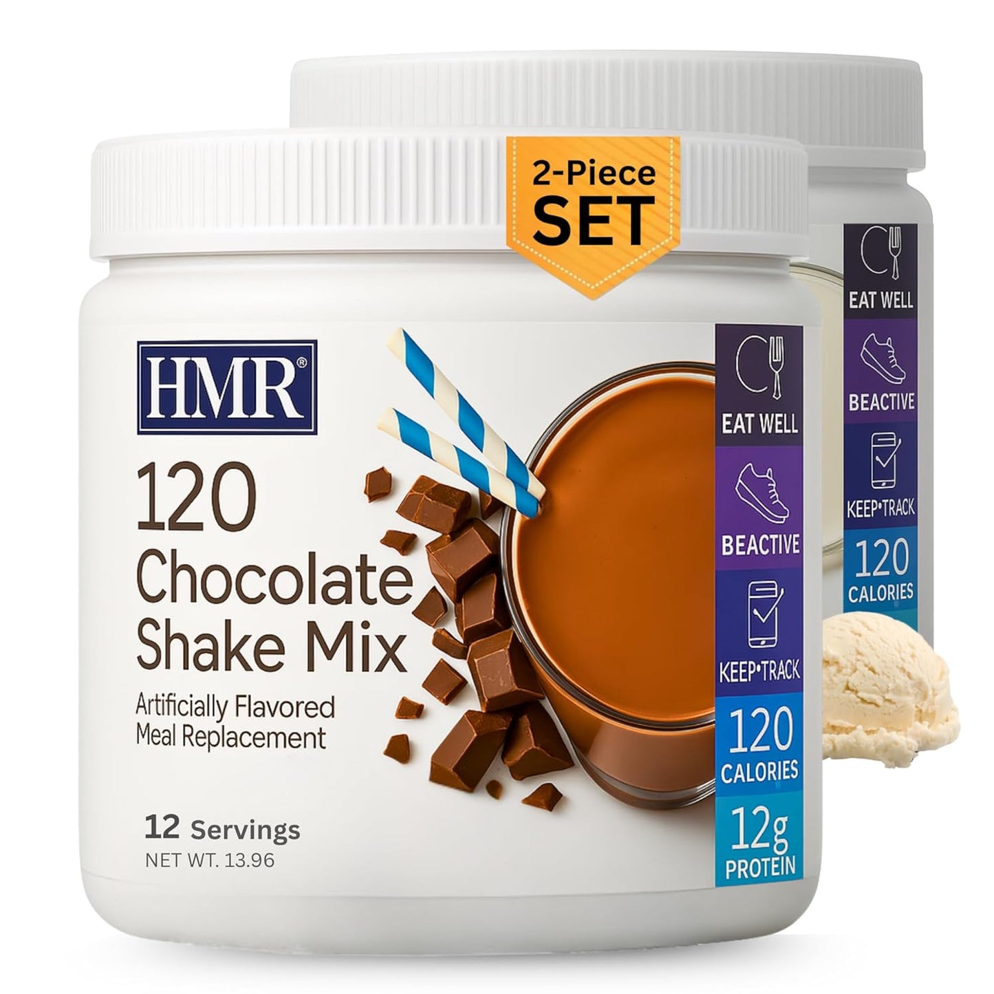 HMR 120 Chocolate & Vanilla Shake Meal Replacement Twin Pack