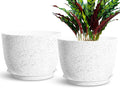 2Pack Large Indoor Planter Pot 12 in Plant Pots - Modern Drainage
