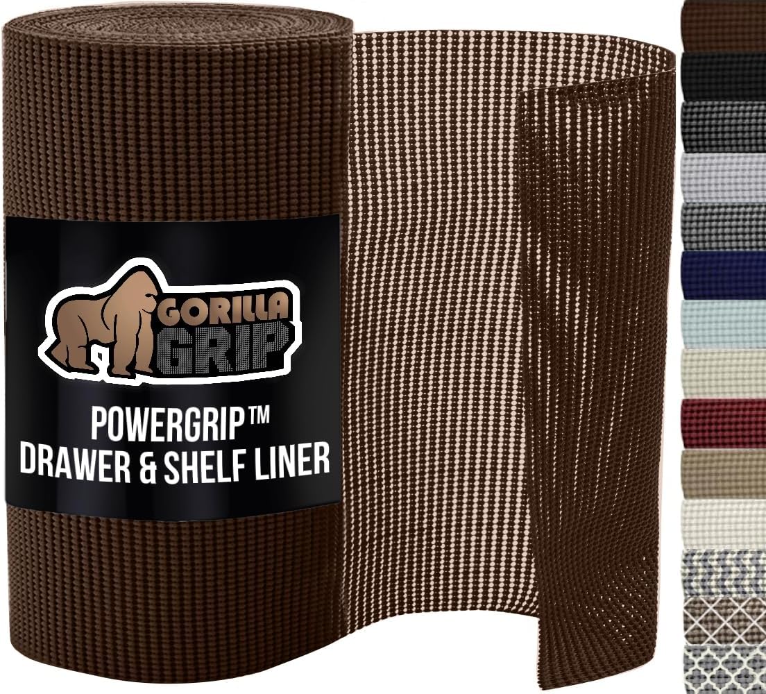 GORILLA GRIP powerGRIP Drawer Shelf Liner for Kitchen and Bath