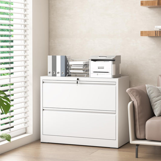 Lateral File Cabinet with Lock for Home Office Storage Needs