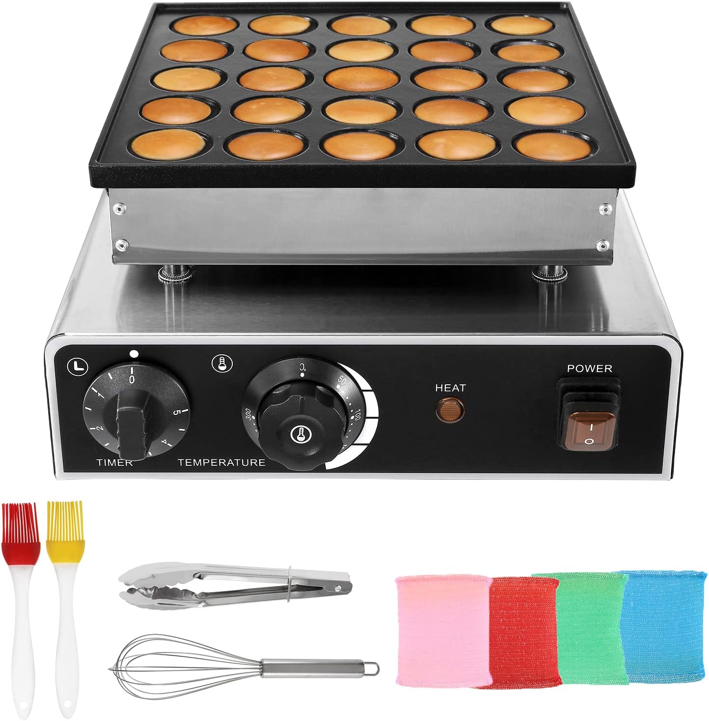 950W Mini Dutch Pancake Maker - Non-stick & Commercial-grade