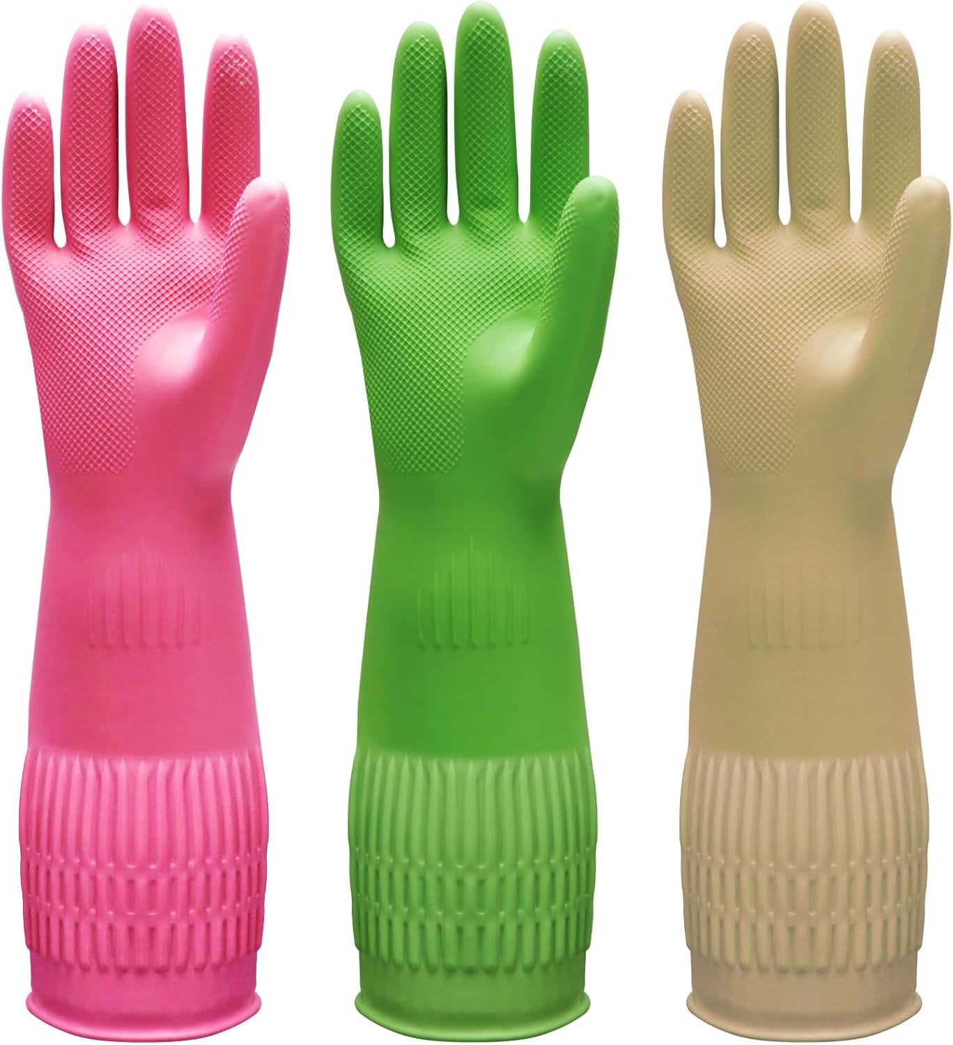 Non-Slip Reusable Cleaning Gloves Set - Long Cuff 15
