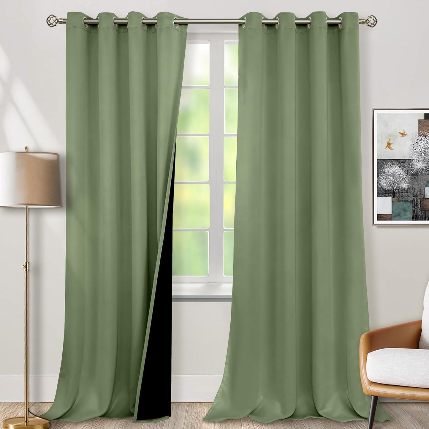 BGment Blackout Curtains 95 Inches Long for Living Room