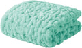 Madison Park Ruched Luxury Throw - Soft Faux Fur Blanket 50x60