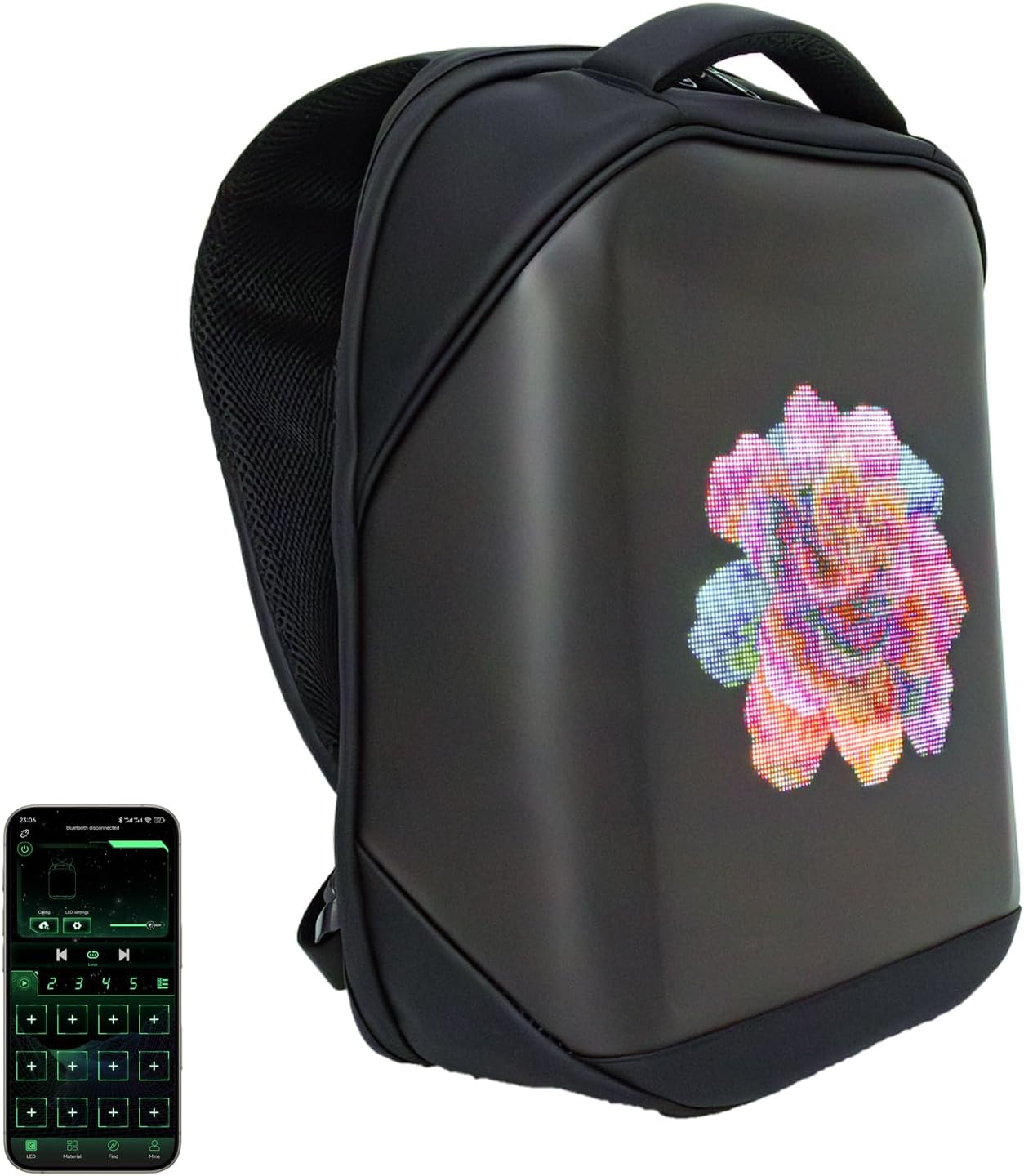 LED Backpack Waterproof with UHD Display for Travel and School
