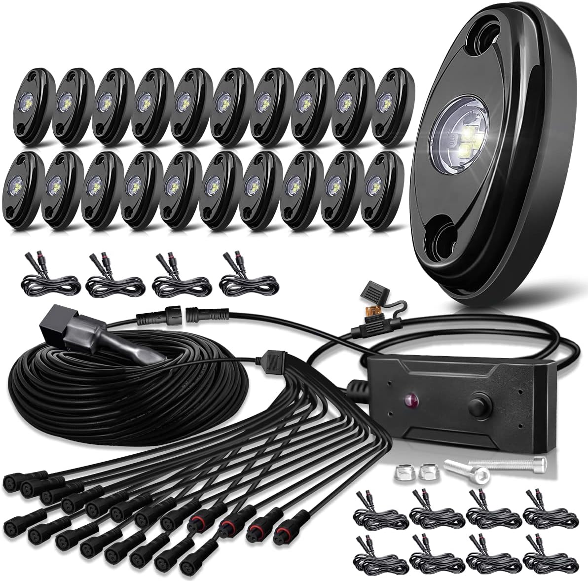 High Power White Rock Lights Kit for Trucks and Off-Road Use