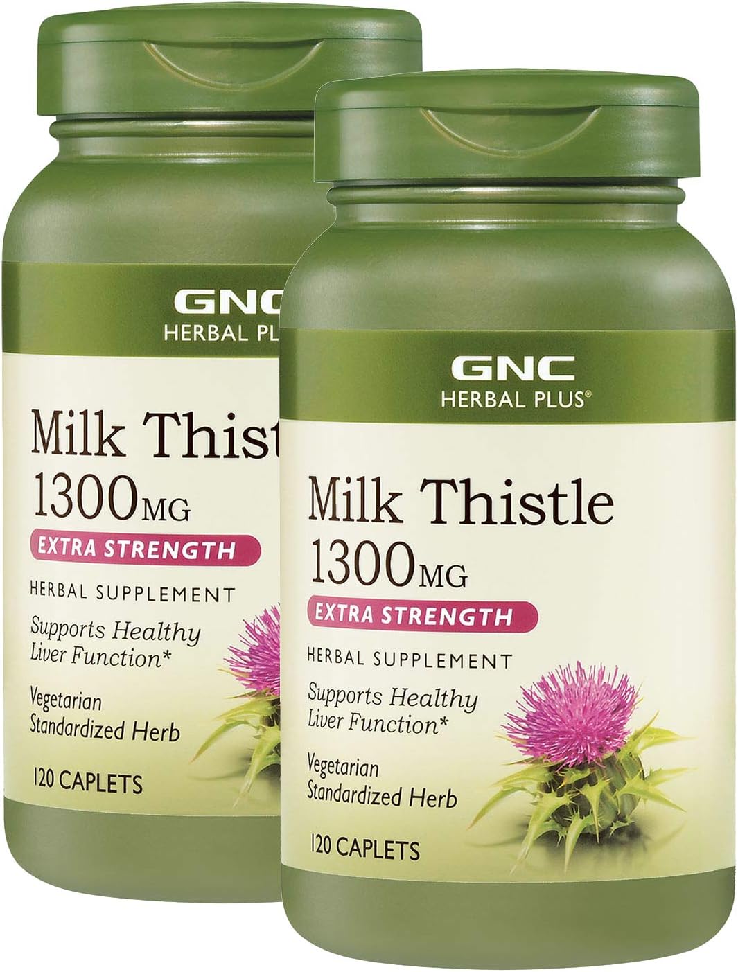 GNC Herbal Plus Milk Thistle 1300mg for Healthy Liver Function