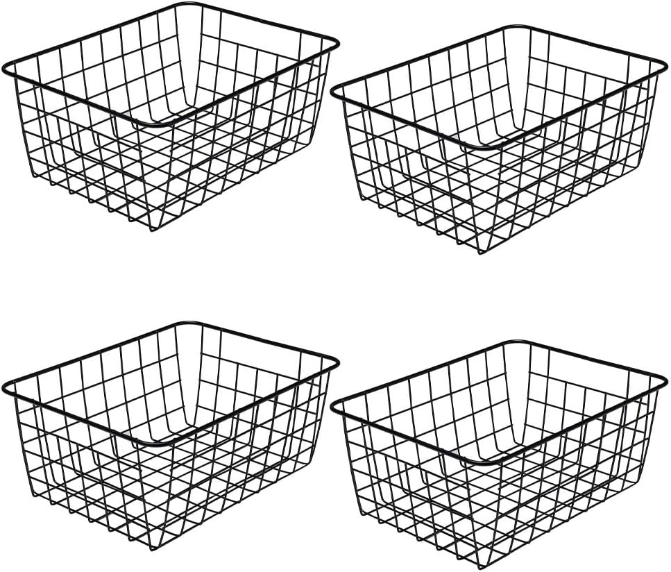 LeleCAT Wire Baskets with Handles for Stylish Storage Solutions