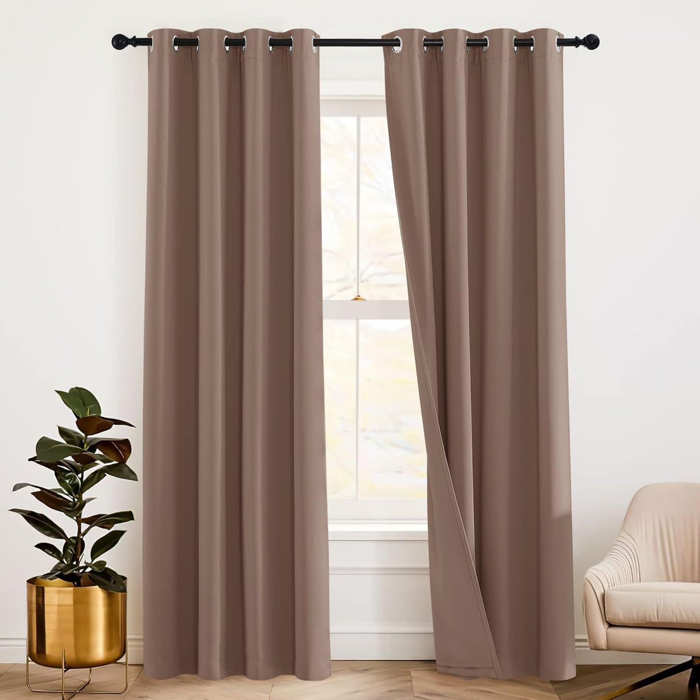 RYB HOME Noise Cancelling Curtains for Ultimate Privacy and Comfort
